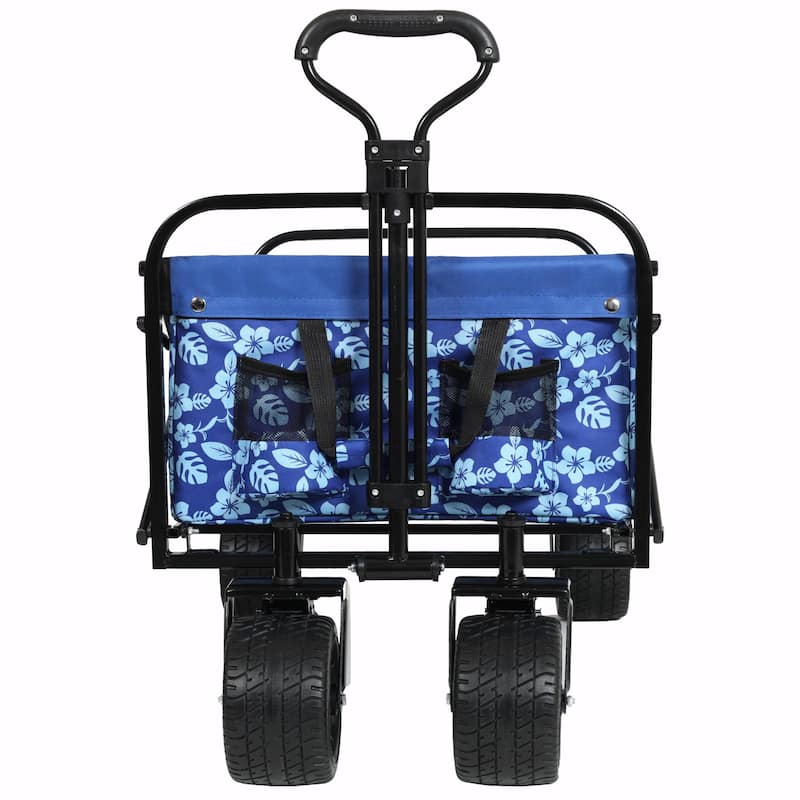440lbs Collapsible Foldable Wagon Cart - Beach Wagon, Utility Cart, Grocery Cart