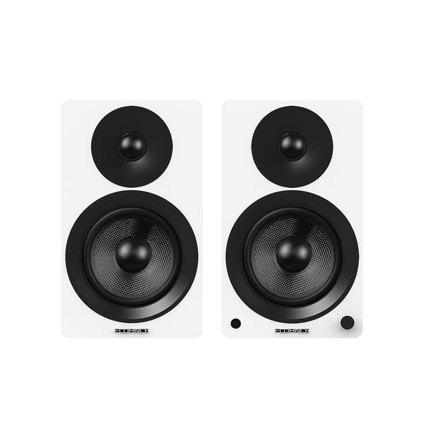 Shop Fluance Ai40ww Powered Two Way 5 2 0 Bookshelf Speakers With