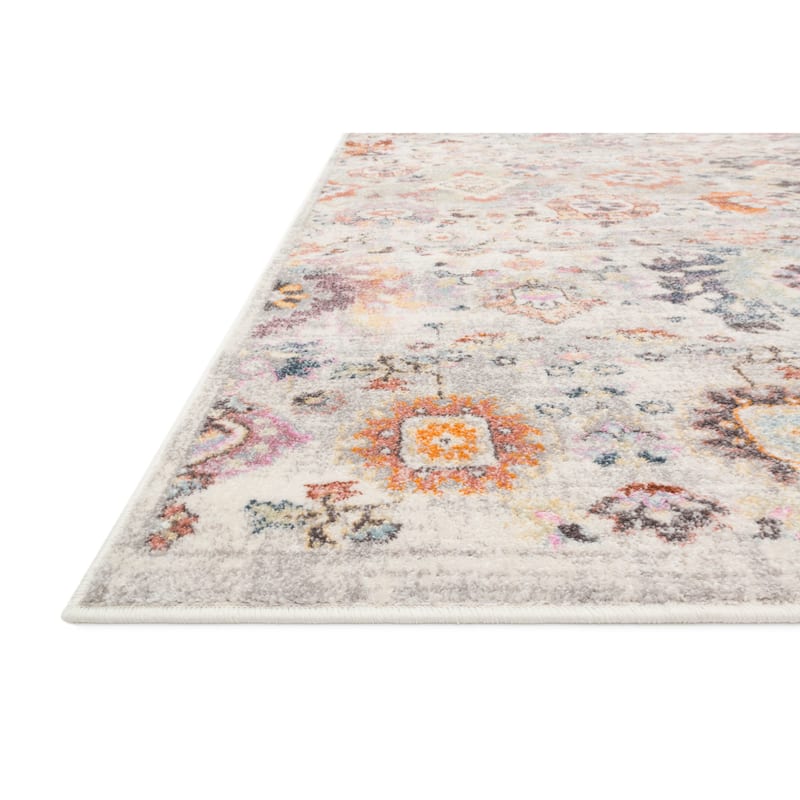 Alexander Home Jennifer Collection Floral & Botanical Motif Distressed Area Rug