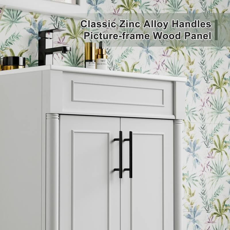 24"/30"/36" Retro Bathroom Vanity W/ Drop in Sink Combo Cabinet Set