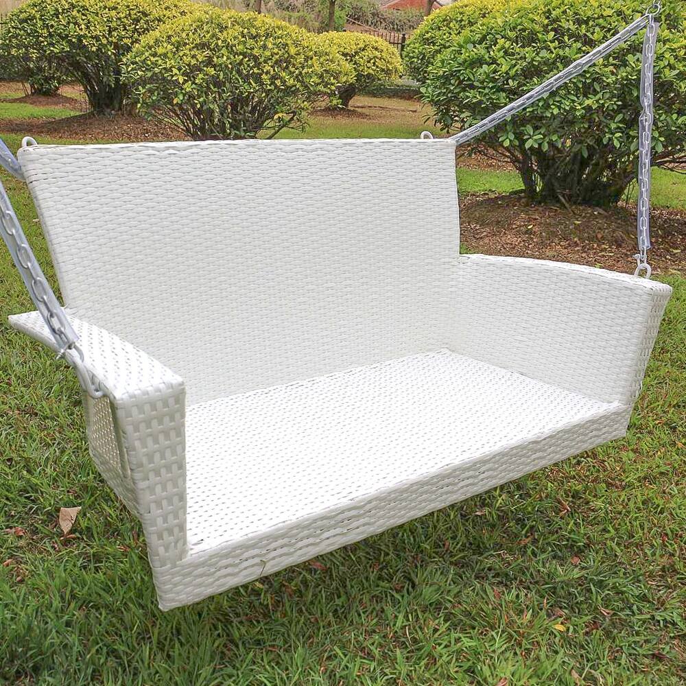 Kingston Contemporary Resin Wicker Porch Swing