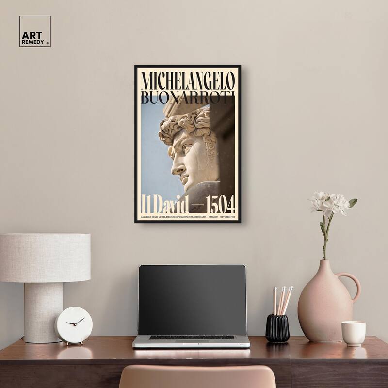 David in Marble Canvas by Art Remedy
