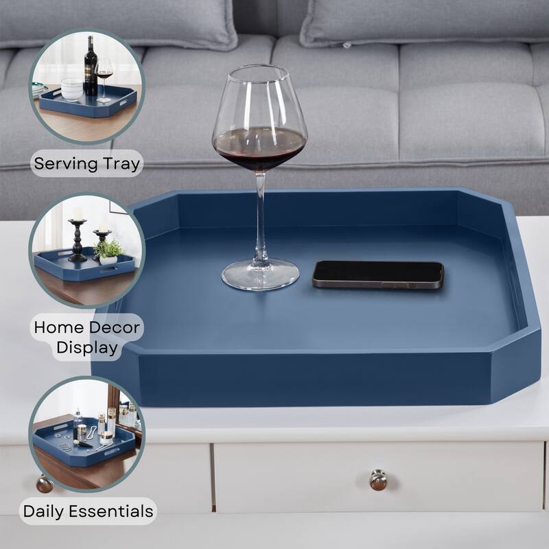 Convenience Concepts Palm Beach Geometric Decorative Serving Tray