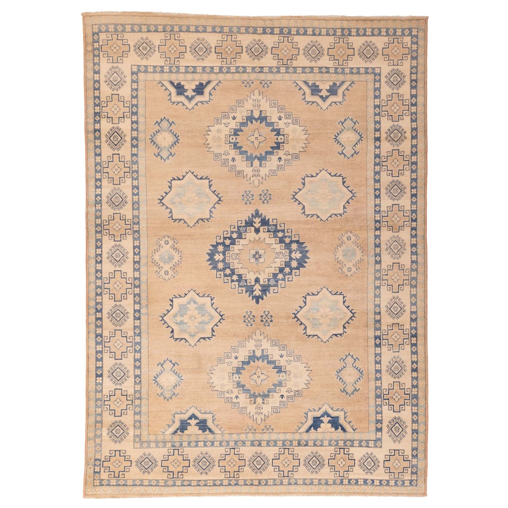 ECARPETGALLERY Hand-knotted Finest Ghazni Tan Wool Rug - 8'1 x 11'2