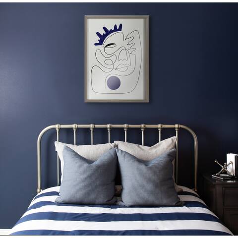 Kate and Laurel Blake El Ray Framed Printed Glass by Shatha Al Dafai