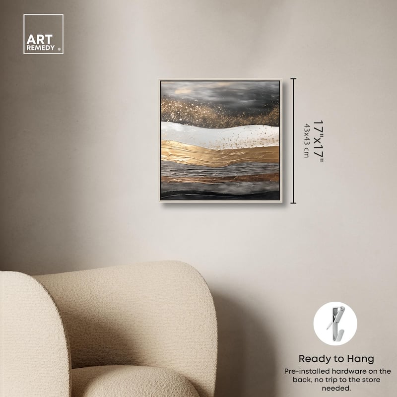 Moonlit Gold III Canvas by Art Remedy