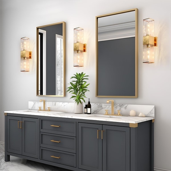 Onizbar 【Luxury】 Luxmira Modern Luxury Glam Gold Large Bathroom Sconce with
