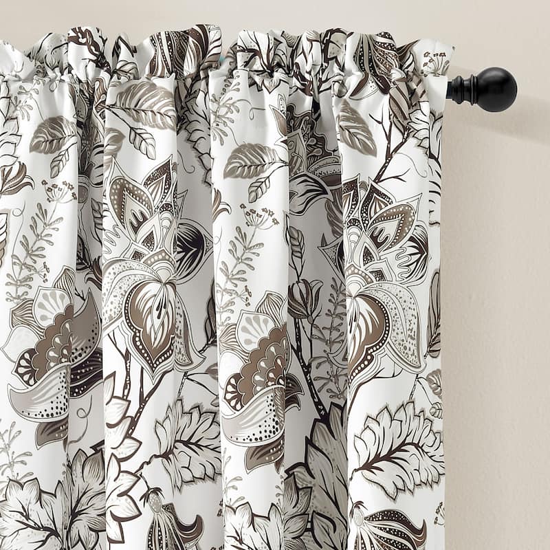 Lush Decor Cynthia Jacobean Room-darkening Curtain Panel Pair