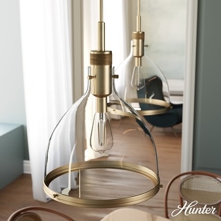 Hunter 16" Van Nuys 1 Light Pendant - Entry, Dining Room, Kitchen - Modern Industrial, Contemporary