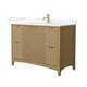 Option Natural Oak / White Quartz Top / Brushed Gold