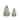 Transpac Glass 11 in. Clear Harvest Pumpkins with Matching Stems Set of 2