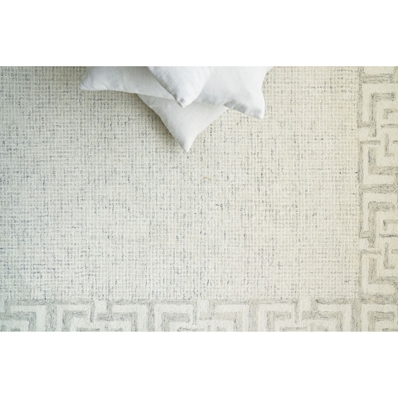 EXQUISITE RUGS Caprice Hand-tufted New Zealand Wool Taupe/Ivory Area Rug.