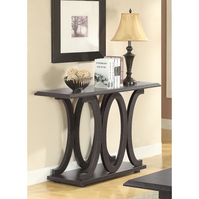 Shelly Engineered Wood Entryway Console Table Cappuccino