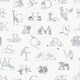 preview thumbnail 1 of 4, Galerie Wallcoverings Just 4 Kids 2 Letter Animals Non-woven Matte Wallpaper Roll 33 feet x 21 inches - Grey