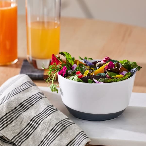 slide 2 of 8, Libbey Austin 28-ounce Porcelain Soup Salad Bowl, Set of 4, Basalt Blue - Set of 4 Set of 4