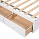 preview thumbnail 12 of 13, Concise Platform Storage Bed Frame with 3 Drawers for Twin Mattress, White