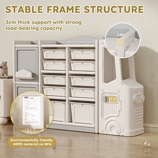 Car-Shape Toy Boxes and Organizers with Large Storage