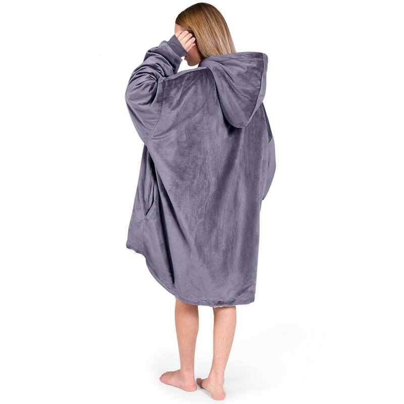 Bare Homey B-Cozy Oversized Sherpa Wearable Blanket