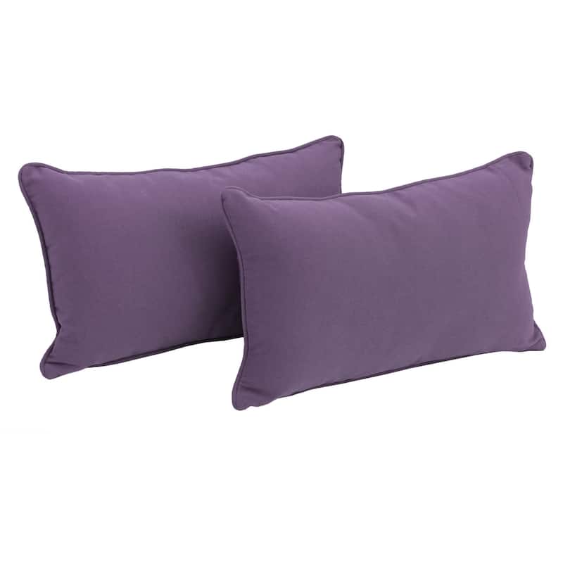 20-inch by 12-inch Lumbar Throw Pillows (Set of 2) - Grape