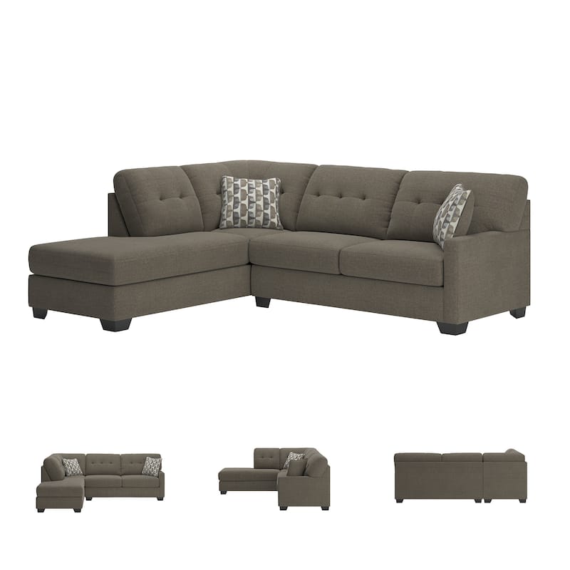 Signature Design by Ashley Mahoney 2-Piece Sleeper Sectional with Chaise - 105"W x 90"D x 37"H