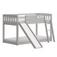 preview thumbnail 8 of 18, Kids Bunk Bed Twin Over Twin with Slide and Stairs, Heavy Duty Solid Wood Twin Bunk Beds