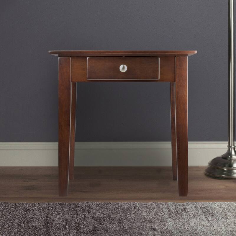 Rochester End Table, Walnut - 20 x 20 x 20 inches