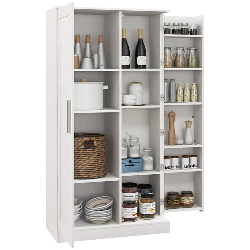 Kitchen Pantry Storage Cabinet, Freestanding Kitchen Cupboard - Bed ...