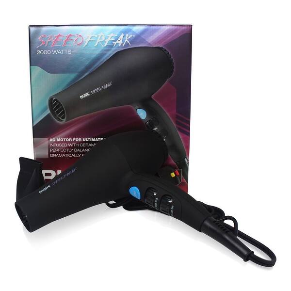 Shop Rusk Speed Freak Professional Ceramic Tourmaline Hair Dryer 2000 Watts Overstock 20479846