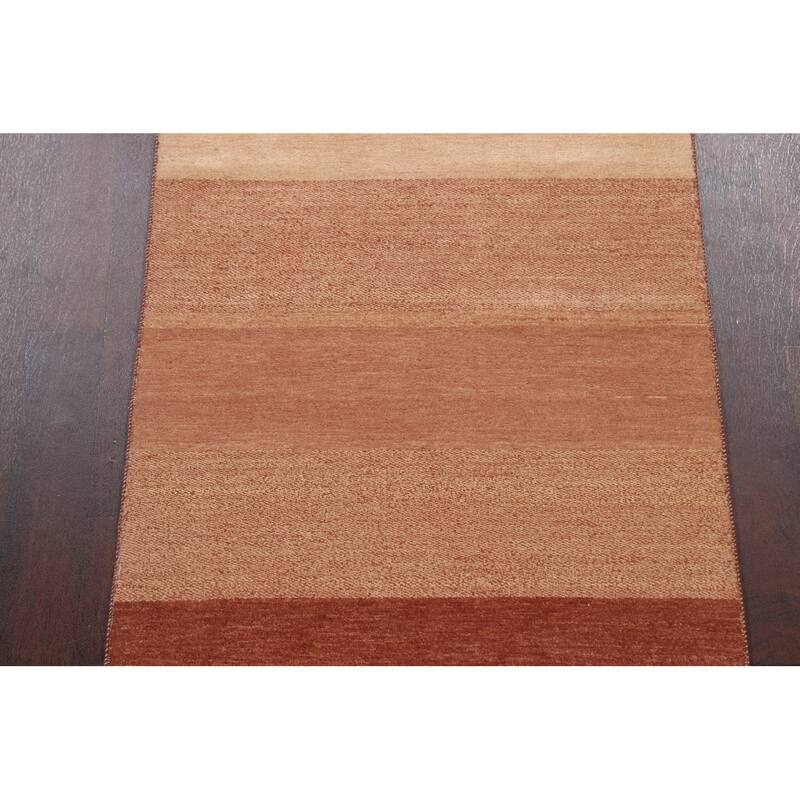 Modern Gabbeh Kashkoli Oriental Long Runner Rug Wool Hand-knotted - 3'1" x 16'7"