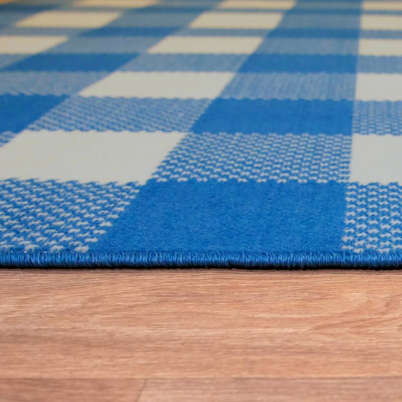Porch & Den Morgen Gingham Check Indoor/Outdoor Area Rug