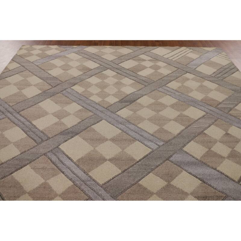 Trellis Gabbeh Oriental Area Rug Handmade Wool Carpet - 9'0" x 11'9"