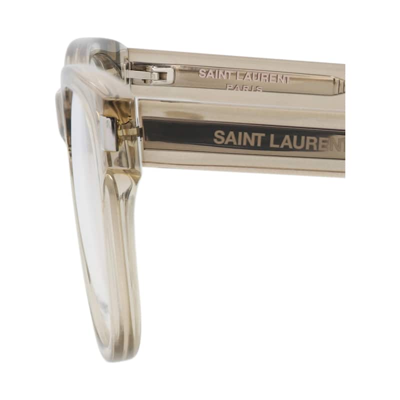 Saint Laurent Square-Frame Recycled Acetate Optical Frames - Beige Beige Transparent