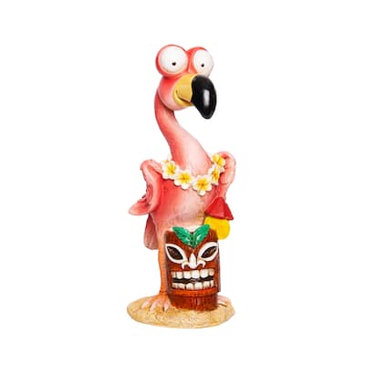 Flamingo W/Totum Figurine