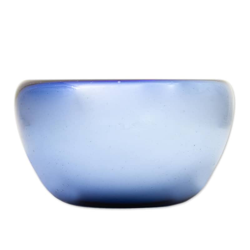 Novica Handmade Blue Opal Blown Glass Bowl