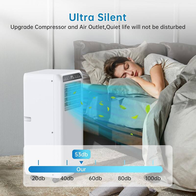 8000 BTU Portable Air Conditioner, 3 In 1 AC Unit for 350 Sq.Ft