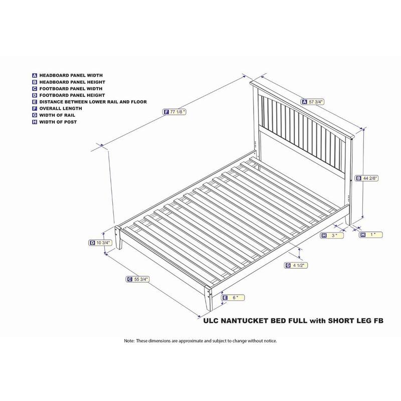 Platform Bed - Solid Hardwood Design - Open Footboard - Sturdy Wood Frame - Spacious Bedroom Furniture
