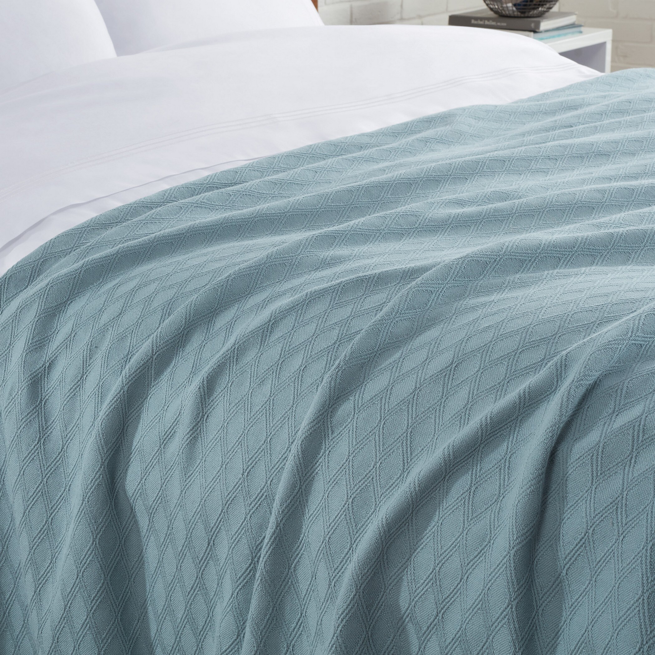 Duck egg blue double bed throw outlet