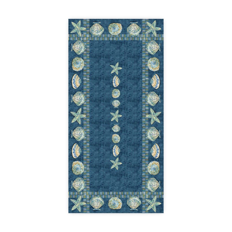 Laural Home Embellished Shells Tablecloth - 70x144