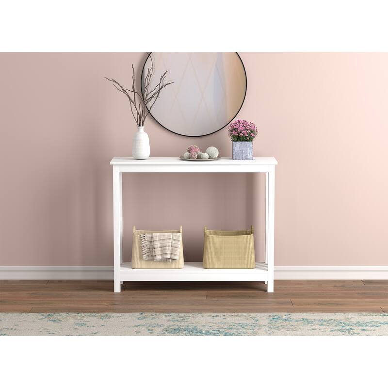 Entryway Table/Console Table-39"Long/White with 1 Shelf - 39" x 11.81" x 31.5 "