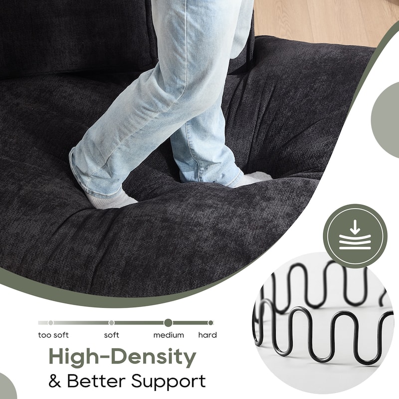 Modern Modular Sectional Sofa, Upholstered Cloud Couch with Deep Seats
