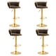 preview thumbnail 93 of 155, Velvet Upholstered Adjustable Bar Stool Swivel Counter Chair Set of 2