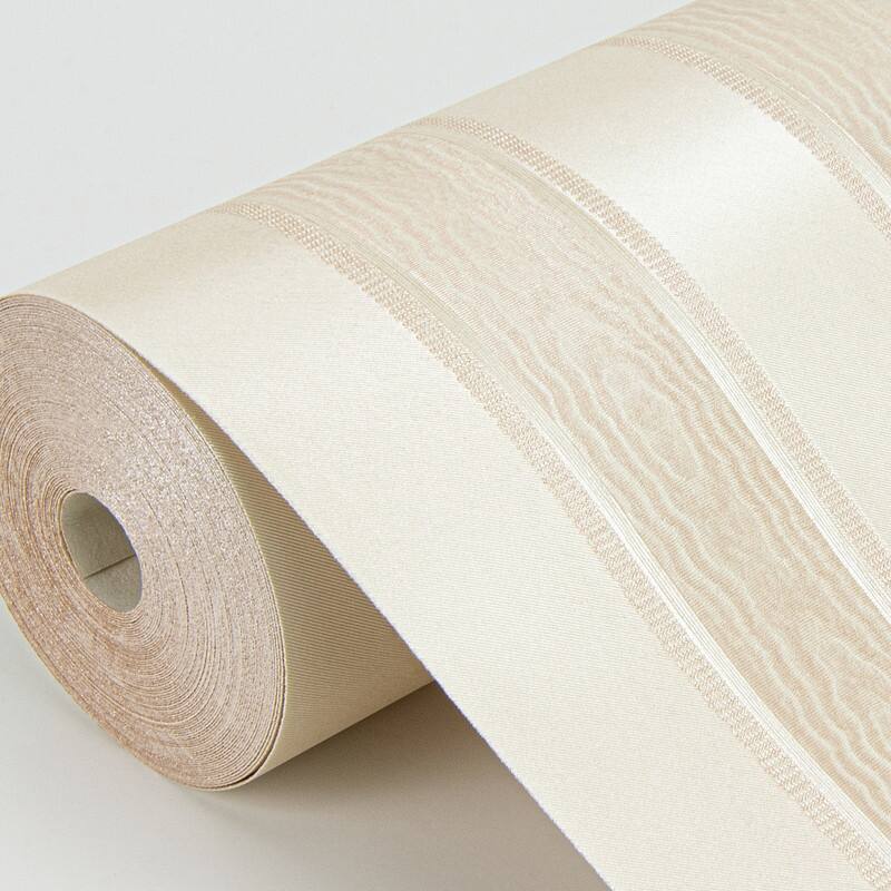 Sirpi Zeta Peach Moire Stripe Wallpaper - 20.9 x 396 x 0.025