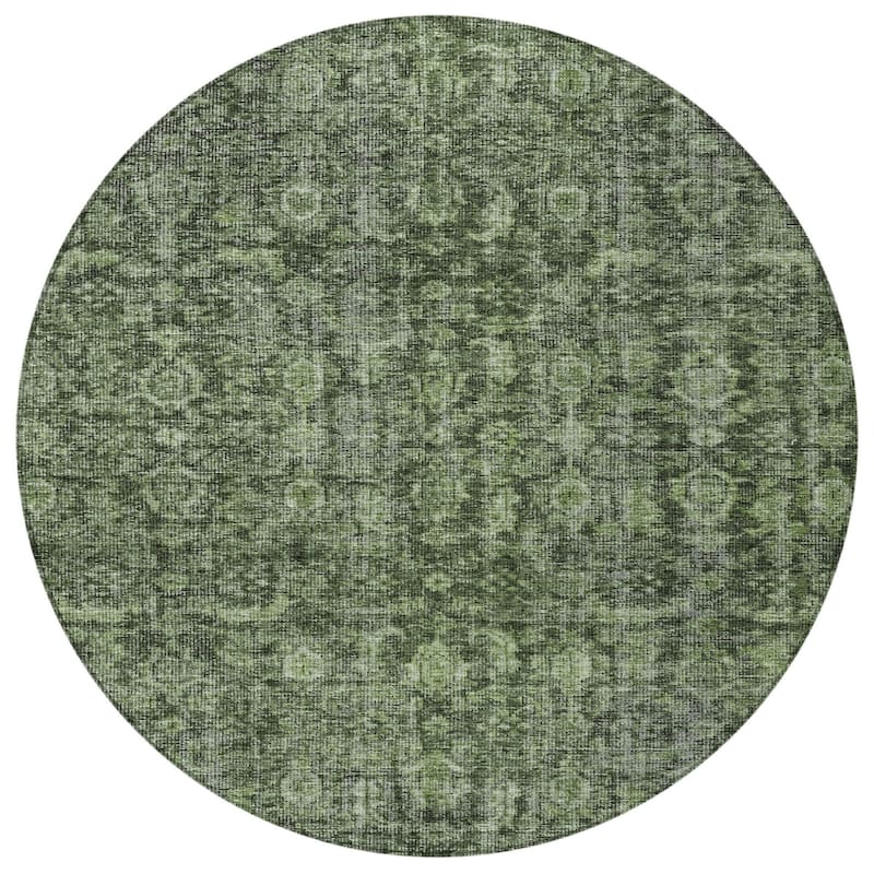 HomeRoots Damask Transitional Rectangle Outdoor Rug