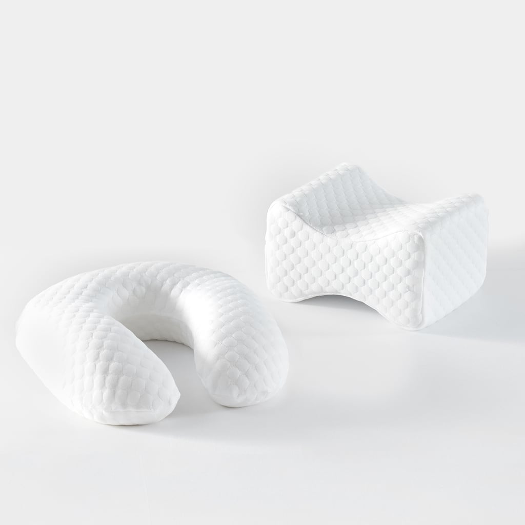 Bodipedic Set of 2 Memory Foam Accessory Pillows - Knee Pillow and U-Neck Pillow