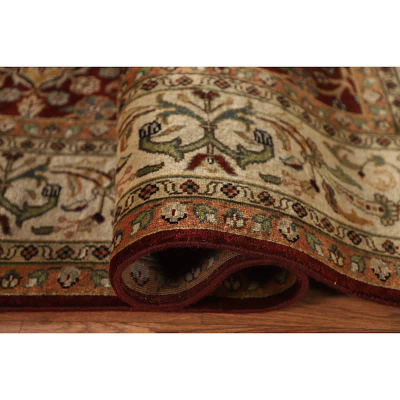 Floral Agra Oriental Area Rug Handmade Wool Carpet - 6'2"x 9'3"