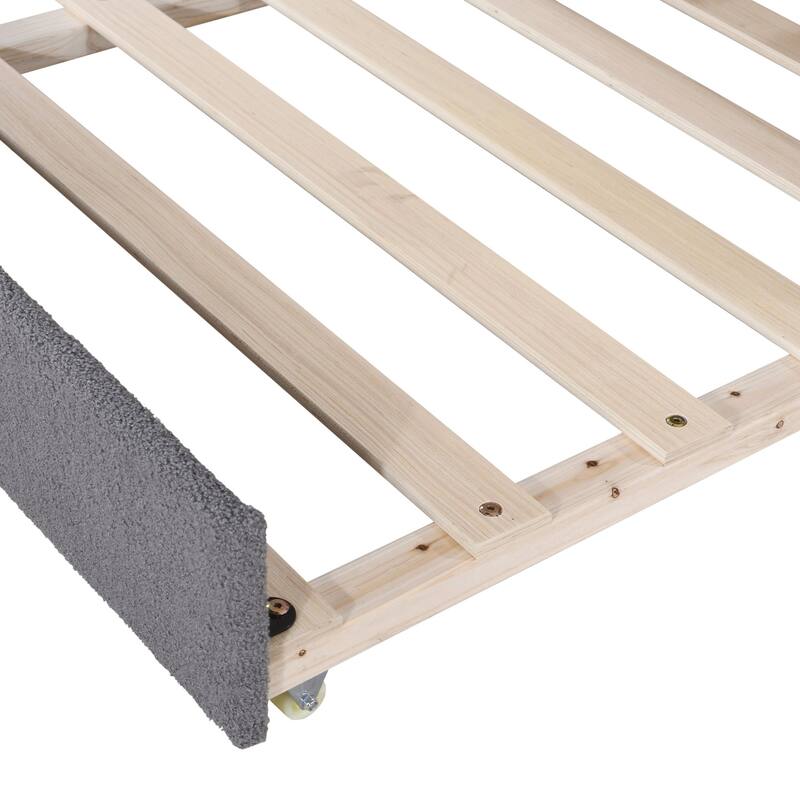 Sofa bed with storage arms, trundle bed and Bluetooth stereo