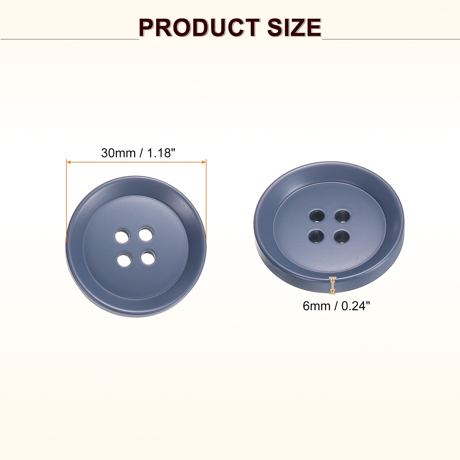 Sewing Button 4 Holes Resin Round Craft Replacement Buttons for Clothing DIY Crafts Decoration