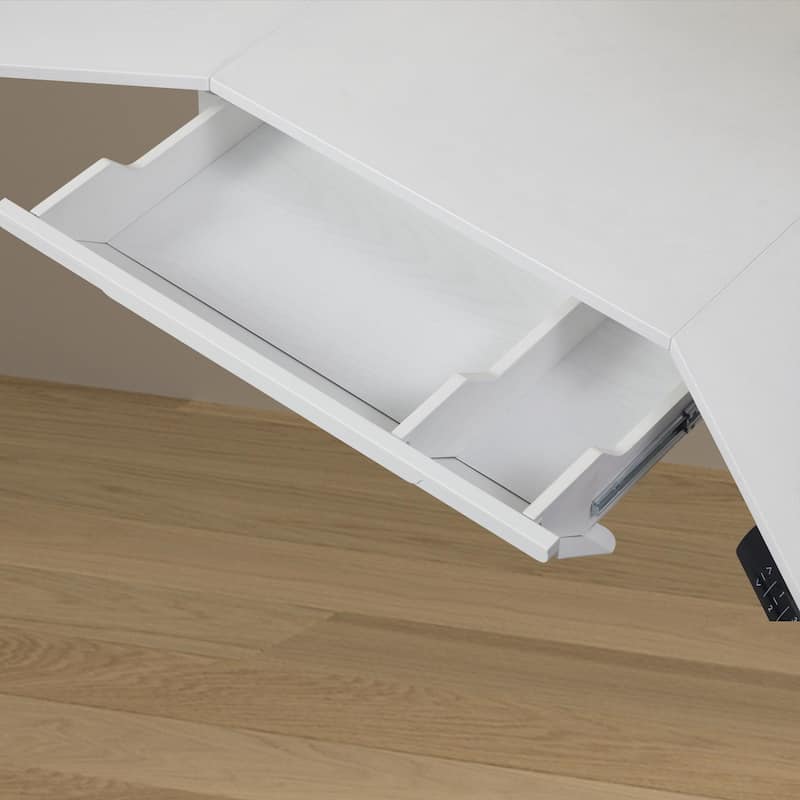 KOWO K314 Corner Electric Standing Desk L Shaped Height Adjustable Workstation for Home Office, Sit Stand Computer Desk