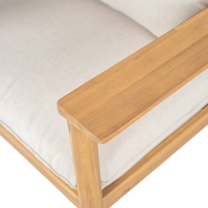 Outdoor Acacia Wood Lounge Chair