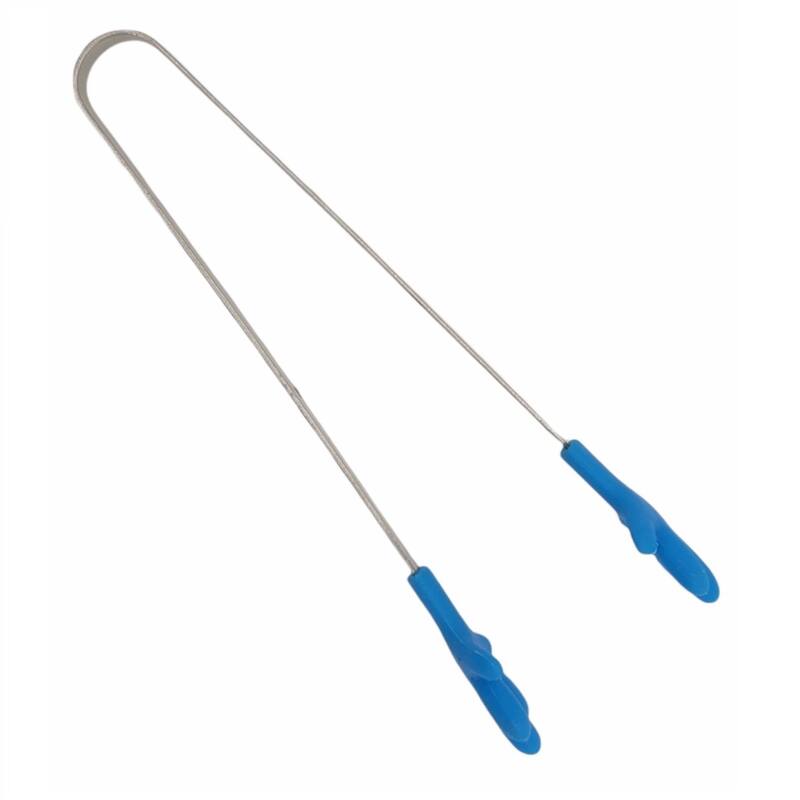 Handy Housewares 5" Long Stainless Steel Mini Tongs with Silicone Hand Shaped Tips